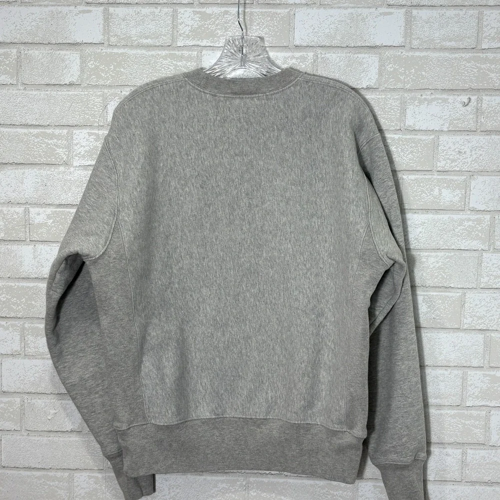 Champion Reverse Weave Mens Crew Sweatshirt M Gray Embroidered Logo Heavyweight